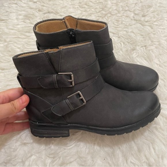 Natural sole BEMBE women's ankle boots size 8 charcoal grey  booties - Picture 2 of 9